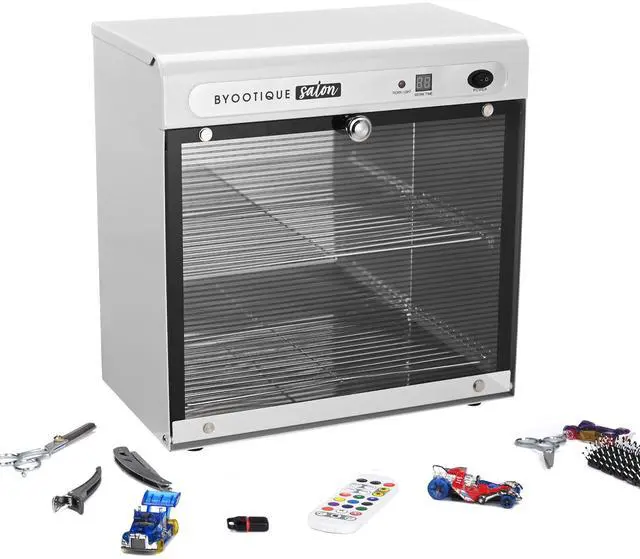 Alt view image 7 of 7 - Byootique 16L UV Tool Sterilizer Cabinet Machine w/ Timer Manicure Spa Salon Sterilization