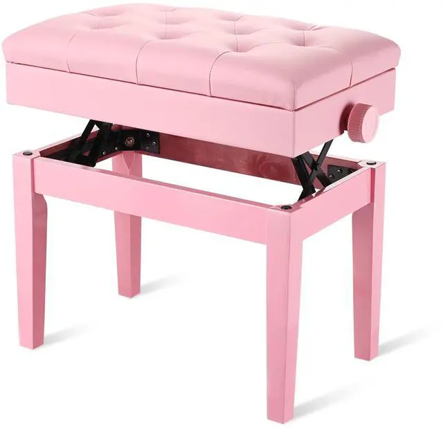 Main image of Yescom Adjustable Duet Piano Bench PU Leather Padded Wooden Keyboard Storage