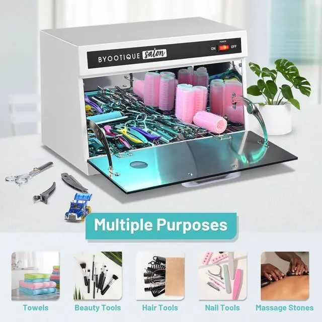 Alt view image 7 of 7 - Byootique 13L UV Sterilizer Cabinet Towel Large Capacity For Beauty Tools Baby Bottle Towel Beauty Facial Spa Salon Manicure Nail Tool Home