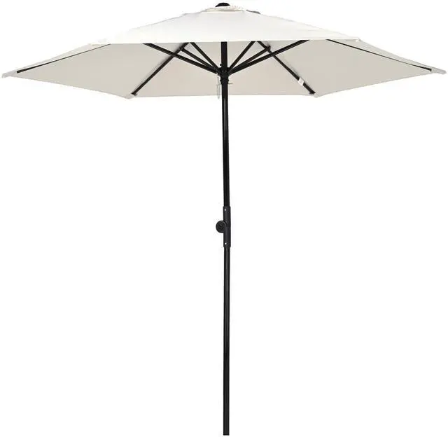 Main image of Yescom 7.5 Ft Outdoor Patio Umbrella 6 Ribs with Scale Tilt Button Strap UV30+ Sunshade Garden Parasol for Yard Deck Market Pool Ivory