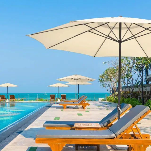 Alt view image 2 of 7 - Yescom 13 Ft Aluminum Patio Umbrella 8 Ribs Table Parasol Crank Outdoor Garden