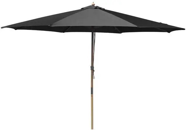 Main image of Yescom 13FT Large Outdoor Patio Umbrella UV30+ Wood 8 Rib Pole for Table Beach Yard Garden Wedding Deck Cafe Pool Black