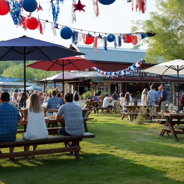 Alt view image 3 of 7 - Yescom 7.5Ft Outdoor Patio Umbrella with Tilt Crank Strap UV Block Sunshade Garden Parasol for Yard Deck Market Pool,Navy+Red+Ivory