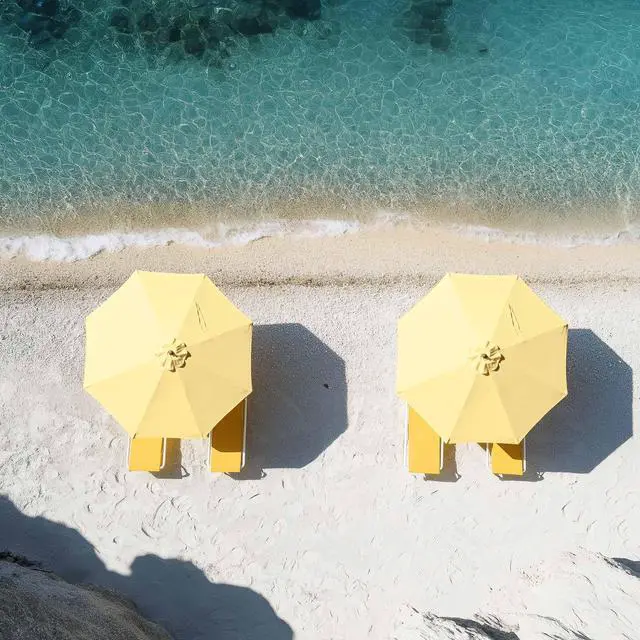 Alt view image 7 of 7 - 9' 8 Ribs Umbrella Canopy Replacement Patio Top Cover Market Outdoor Beach Yard