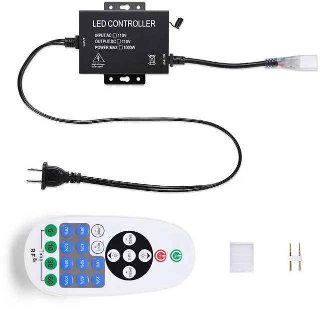 Main image of Yescom DEL-CON01 Controller with 23-Key Remote for Neon Rope Lights Models DEL-D50W, DEL-D100W Only