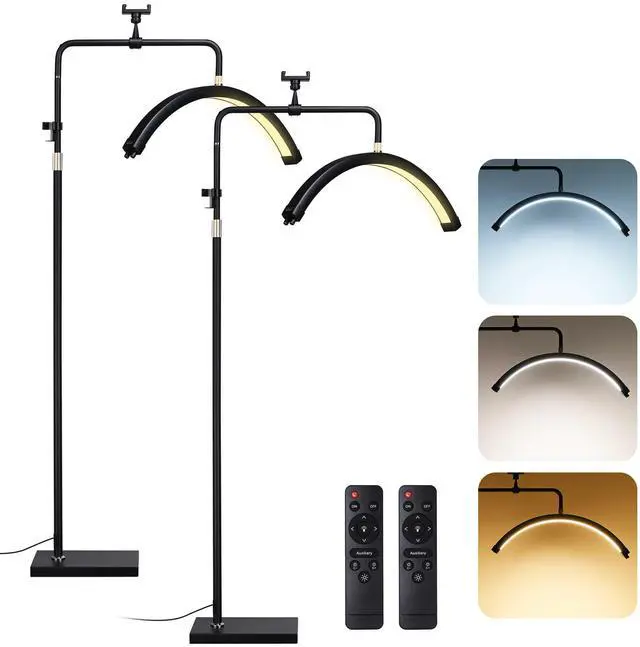 Main image of Byootique 28" Half Moon Light w/ Phone Holder Lash Lamp Eyelash Extension 2 Pack