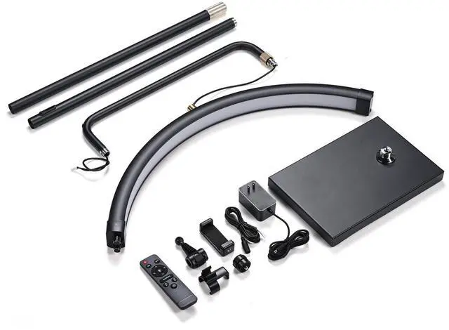 Alt view image 2 of 7 - Byootique 28" Half Moon Light w/ Phone Holder Lash Lamp Eyelash Extension 2 Pack