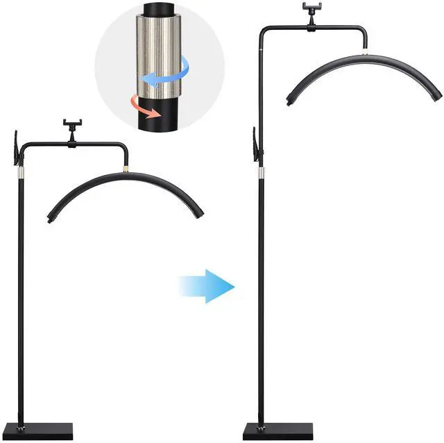 Alt view image 3 of 7 - Byootique 28" Half Moon Light w/ Phone Holder Lash Lamp Eyelash Extension 2 Pack
