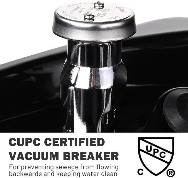 Alt view image 4 of 7 - Byootique Large Shampoo Bowl Hair Sink w/ CUPC Vacuum Breaker Neck Rest Beauty Salon Barber Shop