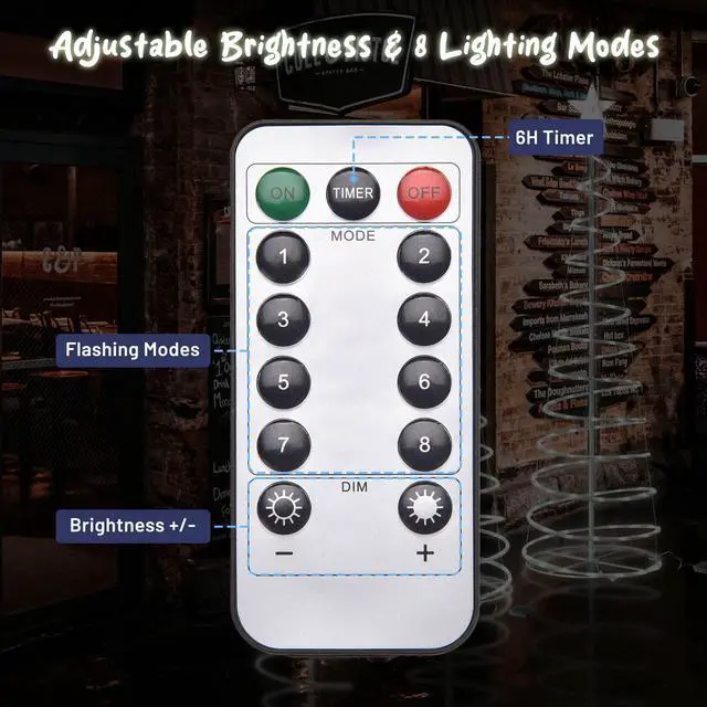 Alt view image 5 of 7 - Yescom Sparkle 3Pack LED Christmas Spiral Light Kit 3/4/6Ft Battery Indoor Outdoor Yard Party Shop Decoration Cool White