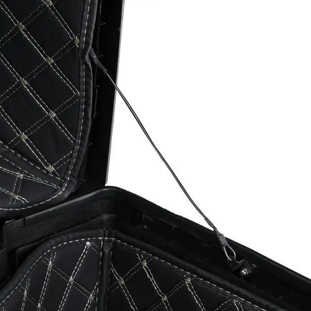 Alt view image 5 of 7 - Yescom 48L Universal Motorcycle Tail Box Top Case Luggage Rack for Harley Road King