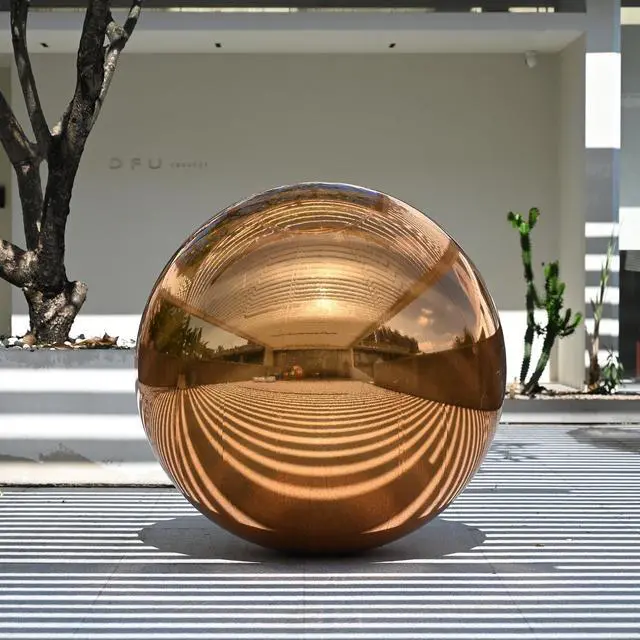 Yescom 47" Inflatable Mirror Ball Giant Reusable Large Disco Balloon Decoration for Party Wedding Event Stage Decor Gold