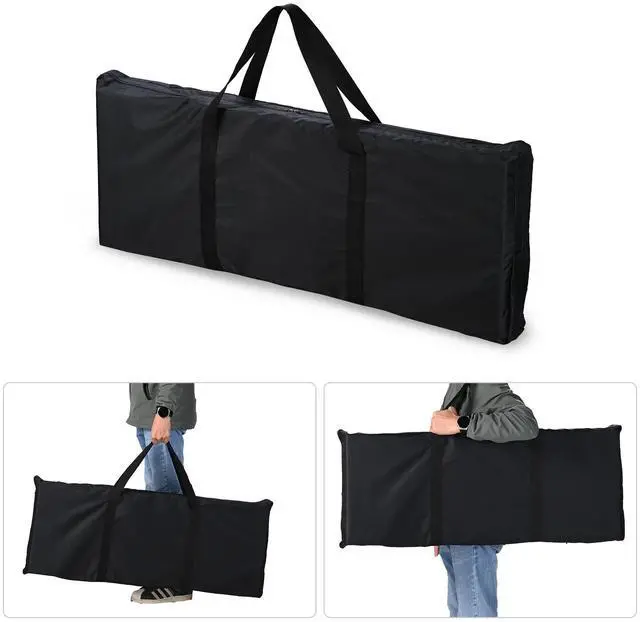 Alt view image 4 of 7 - InstaHibit EZ GO Portable Bar Table Aluminum with Carry Bag Black Skirt for Wedding Camping Tradeshow Party