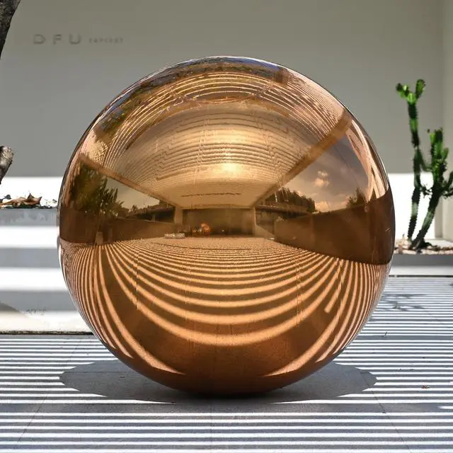 Alt view image 2 of 2 - Yescom 47" Inflatable Mirror Ball Giant Reusable Large Disco Balloon Decoration for Party Wedding Event Stage Decor Gold