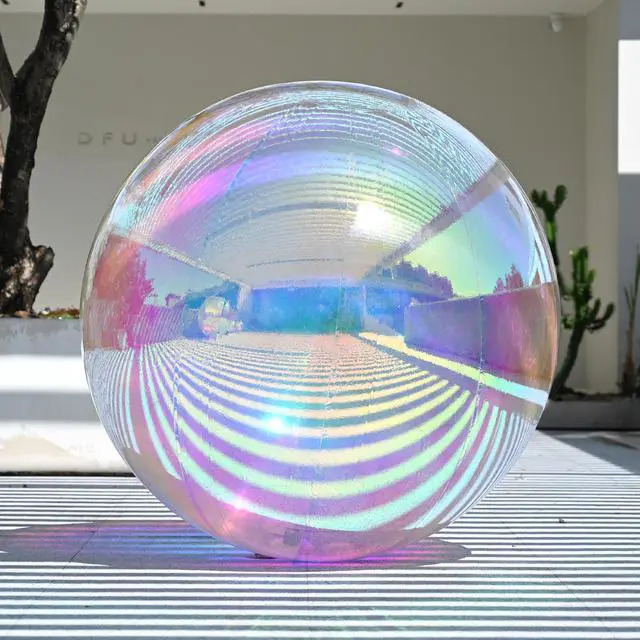 Alt view image 2 of 2 - Yescom 47" Inflatable Mirror Ball Giant Reusable Large Disco Balloon Decoration for Party Wedding Event Stage Decor Iridescent