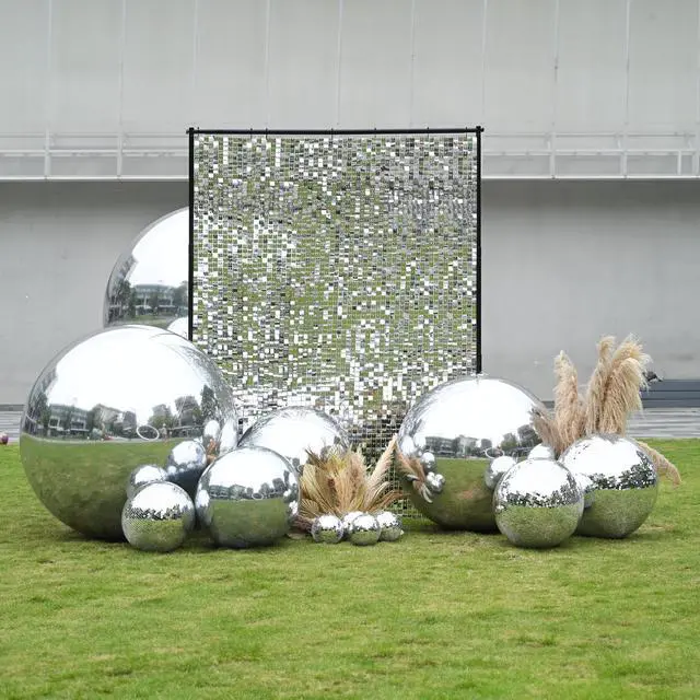 Alt view image 12 of 13 - Large 12" Mirror Glass Disco Ball DJ Dance Home Party Bands Club Stage Lighting