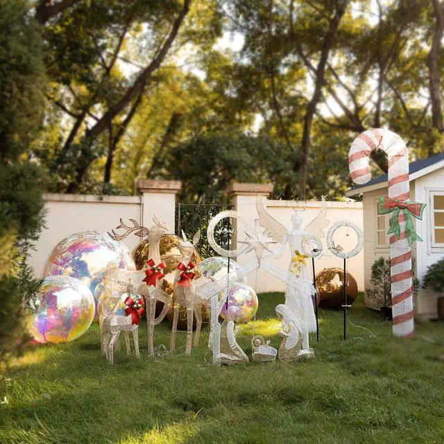 Alt view image 6 of 7 - Yescom 39" Inflatable Mirror Ball Giant Iridescent Reusable Large Disco Balloon Decoration for Party Wedding Event Stage Decor