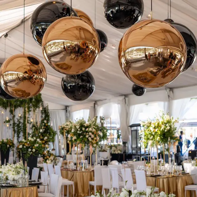 Alt view image 4 of 7 - Yescom 32" Inflatable Mirror Ball Giant Reusable Large Disco Balloon Decoration for Party Wedding Event Stage Decor Black