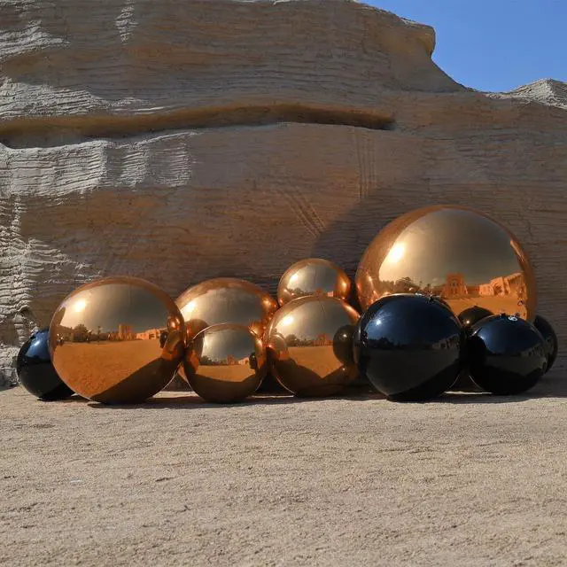 Alt view image 6 of 7 - Yescom 32" Inflatable Mirror Ball Giant Reusable Large Disco Balloon Decoration for Party Wedding Event Stage Decor Black