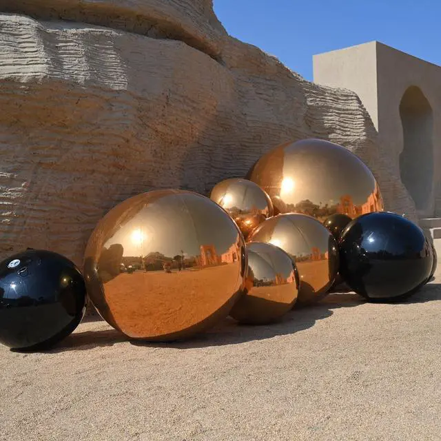 Alt view image 6 of 7 - Yescom 20" Inflatable Mirror Ball Giant Reusable Large Disco Balloon Decoration for Party Wedding Event Stage Decor Black