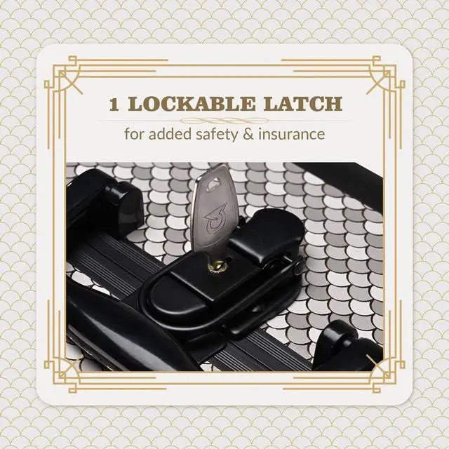 Alt view image 4 of 7 - Byootique Makeup Train Case with Mirror Cosmetic Organizer Art Deco Graphite