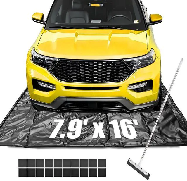 Main image of Yescom Containment Mat Garage Floor Mat for SUV Snow Mud Rain Compact Size 7'9"x16'