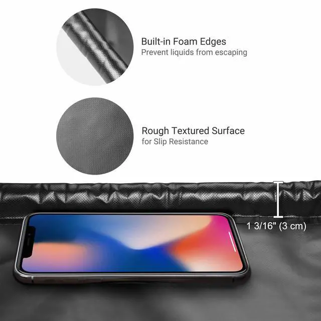 Alt view image 6 of 7 - Yescom Containment Mat Garage Floor Mat for SUV Snow Mud Rain Compact Size 7'9"x16'