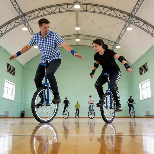Alt view image 7 of 7 - Yescom 20 Inch Wheel Outdoor Unicycle Circus Bike for Adults Teenagers Kids Blue