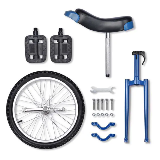 Alt view image 6 of 7 - Yescom 20 Inch Wheel Outdoor Unicycle Circus Bike for Adults Teenagers Kids Blue