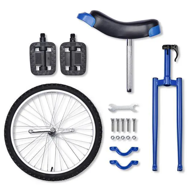 Alt view image 6 of 7 - Yescom 24 Inch Wheel Outdoor Unicycle Circus Bike for Adults Teenagers Kids Blue