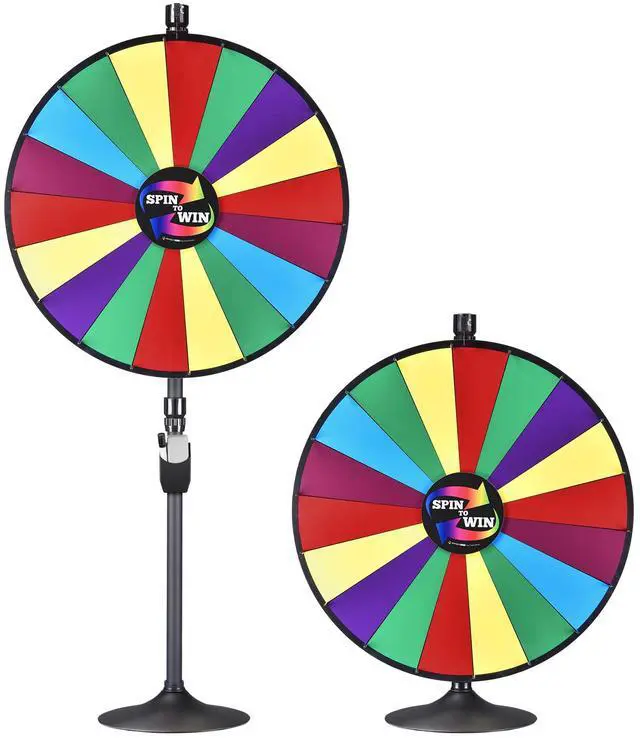 Main image of WinSpin 36" Dual Use Prize Wheel Tabletop or Floor Stand Fortune Spinning Wheel for Tradeshow Carnival Game Wheel, Classic Series
