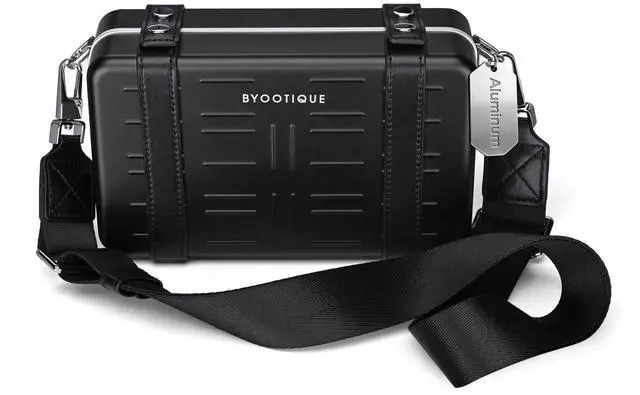 Main image of Byootique Mini Suitcase Crossbody Bag with Adjustable Strap for Travel,Black