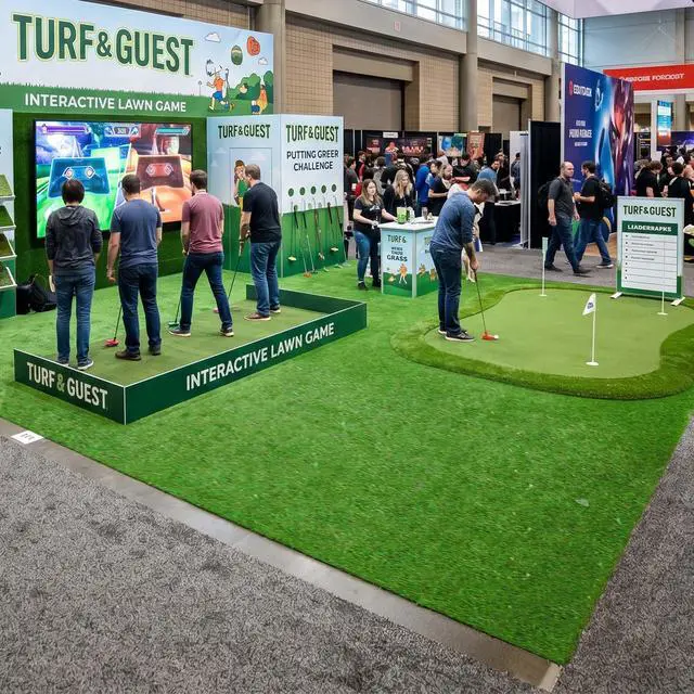 Alt view image 2 of 7 - Yescom 3-FTx33-FT Trade Show Booth Event Turf Brand Activation Artificial Grass for Car Show Exhibition RV & Camper Expo-0.4"H