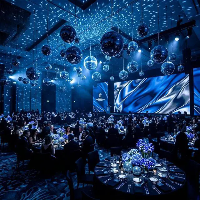 Alt view image 5 of 7 - Yescom 20" Disco Ball Large Mirror Ball Glass Tiles for Wedding DJ Stage Event Blue
