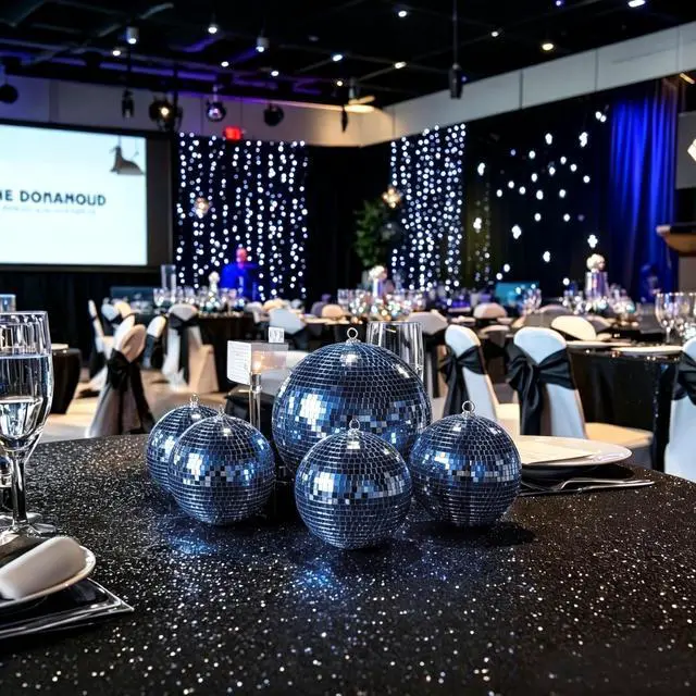 Alt view image 5 of 7 - Yescom 4PCS 7" Disco Balls Decoration with Hanging Ring for DJ Club Wedding Blue