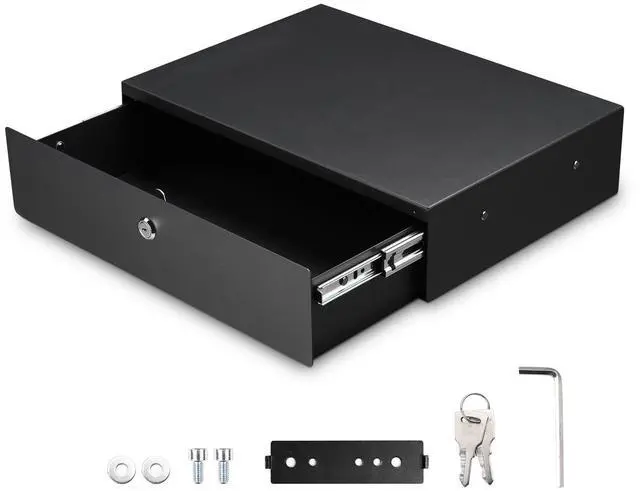 Main image of Yescom Locking Drawer 15kg Capacity Secure Storage for IT Data Center Black