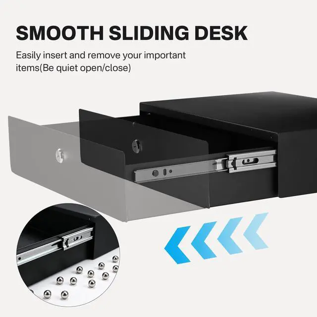 Alt view image 5 of 7 - Yescom Locking Drawer 15kg Capacity Secure Storage for IT Data Center Black