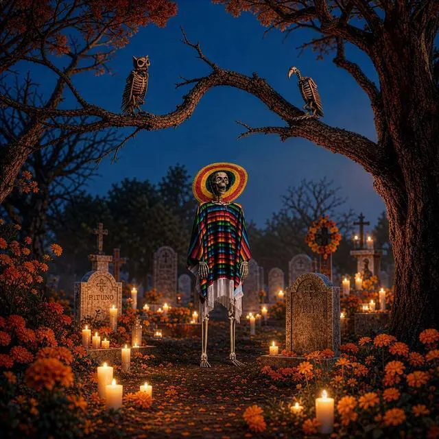 Main image of Yescom 5.6ft Life Size Posable Skeleton with Vulture & Owl Halloween Décor 2026