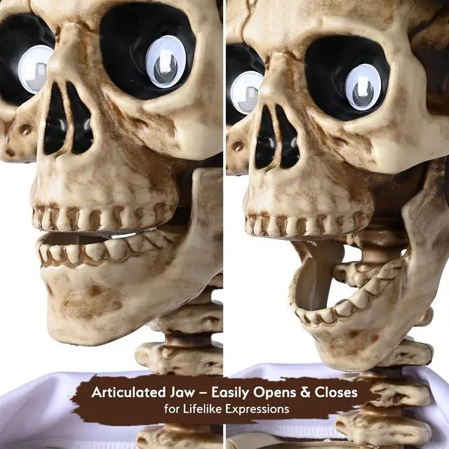 Alt view image 3 of 7 - Yescom 3 Pack Life Size Skeleton Posable for Day of the Dead Halloween Decor