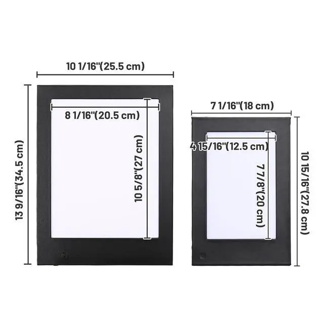Alt view image 2 of 7 - WeChef Set of 2 LED Backlit Menu Holder Cover Table Tent Fits A5 Size & 8"x11"