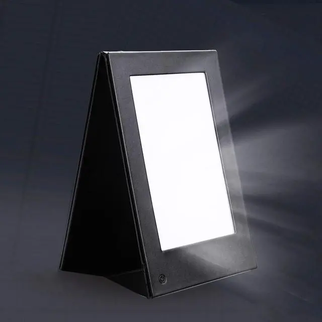 Main image of WeChef LED Backlit Menu Holder Cover Table Tent 2 Panel Fits A5 Size 6.3"x9.4"