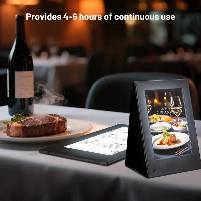 Alt view image 5 of 7 - WeChef Set of 2 LED Backlit Menu Holder Cover Table Tent Fits A5 Size & 8"x11"