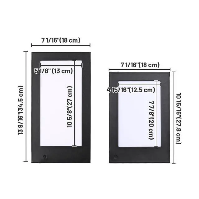 Alt view image 2 of 7 - WeChef Set of 2 LED Backlit Menu Holder Cover Table Tent Fits A5 Size & 5"x11"