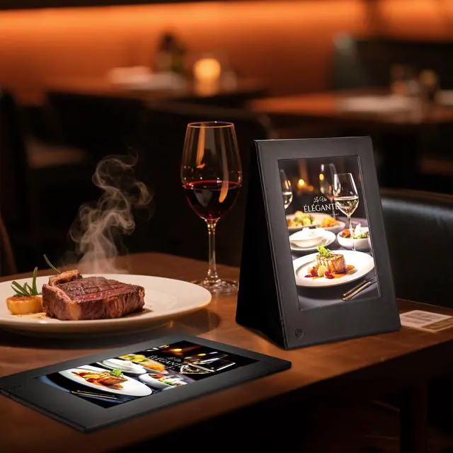 Alt view image 4 of 7 - WeChef Set of 2 LED Backlit Menu Holder Cover Table Tent Fits A5 Size & 5"x11"