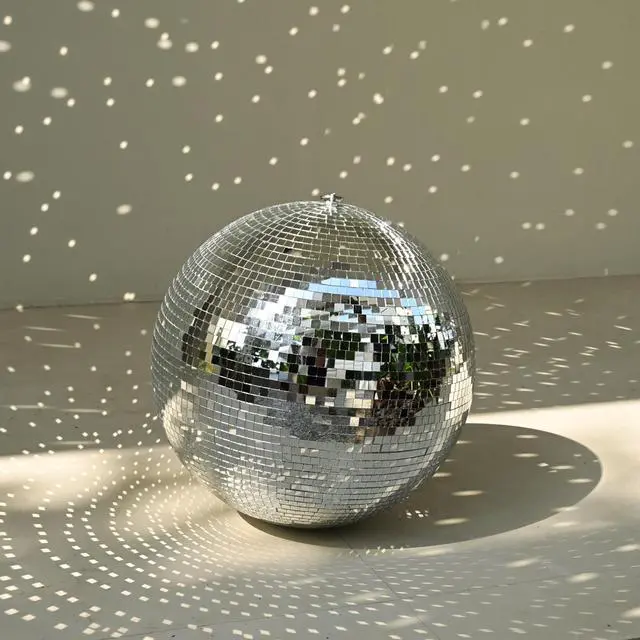 Alt view image 7 of 13 - Large 12" Mirror Glass Disco Ball DJ Dance Home Party Bands Club Stage Lighting