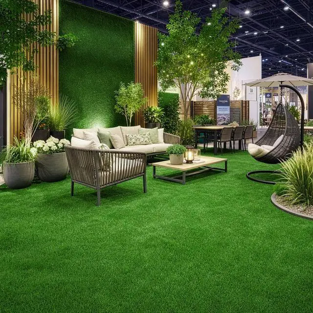 Alt view image 2 of 7 - Yescom 3-FTX20-FT Lounge Area Event Turf Commercial Brand Expo Lifestyle Trade Booth Display Artificial Grass-1.38"H
