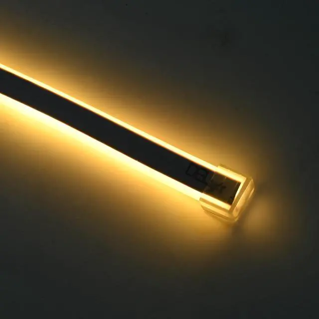Alt view image 2 of 6 - Yescom 20-Pack 1/2-in x 5/16-in x 3/8-in Clear Silicone Neon Rope Light End Caps for BiLume 2700K