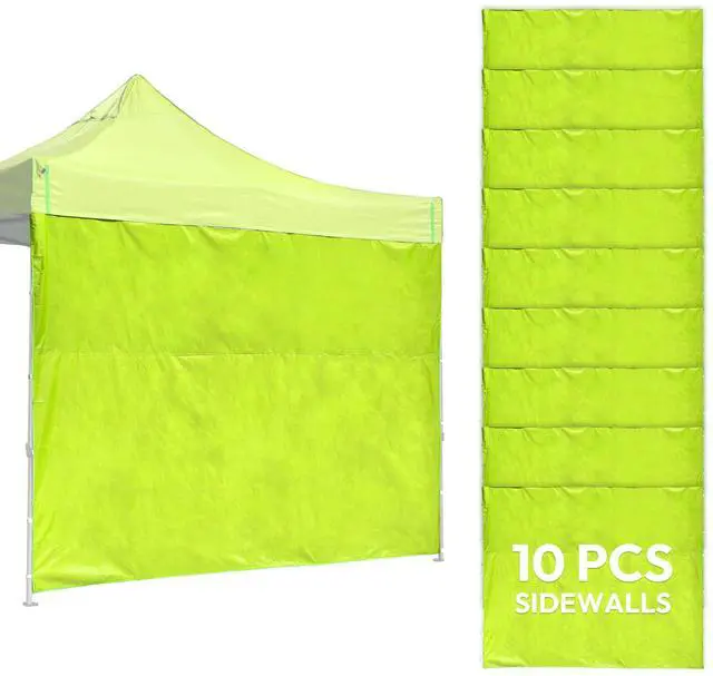 Main image of InstaHibit 10-Pc 10x6.5 ft Canopy Sidewalls Bundle 420D Heavy-Duty UV50+ Protection Enclosure Kit for Commercial Booths