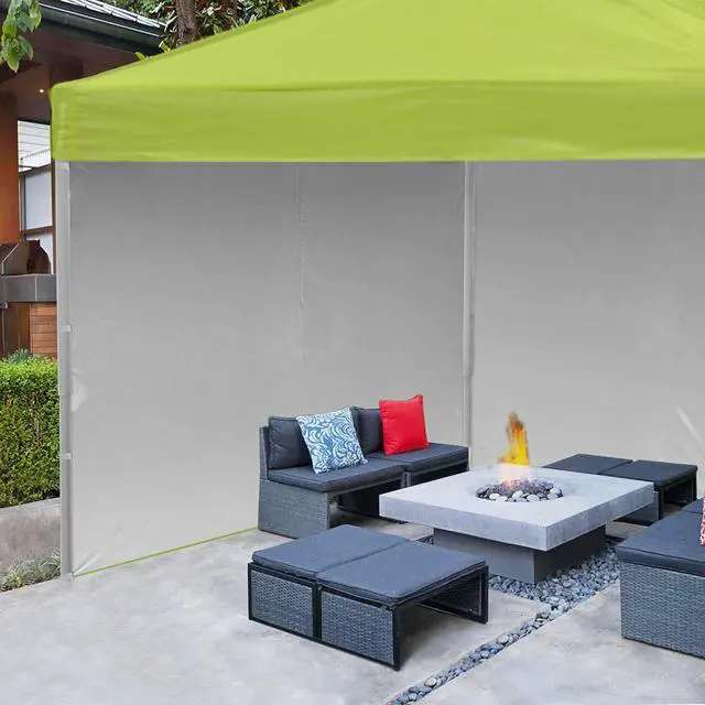 Alt view image 6 of 7 - InstaHibit 10-Pc 10x6.5 ft Canopy Sidewalls Bundle 420D Heavy-Duty UV50+ Protection Enclosure Kit for Commercial Booths