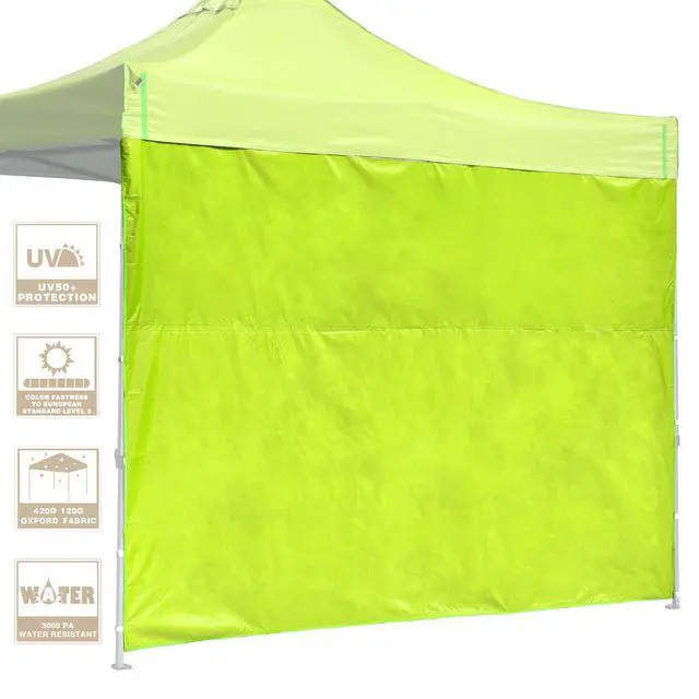 Alt view image 2 of 7 - InstaHibit 10-Pc 10x6.5 ft Canopy Sidewalls Bundle 420D Heavy-Duty UV50+ Protection Enclosure Kit for Commercial Booths